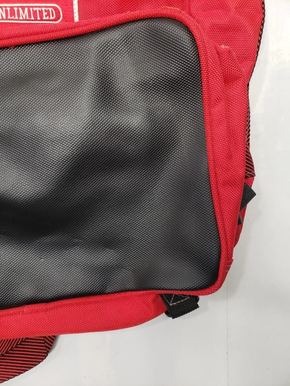 Vintage Marlboro Unlimited Duffle Bag Backpack Red & Black With Strap